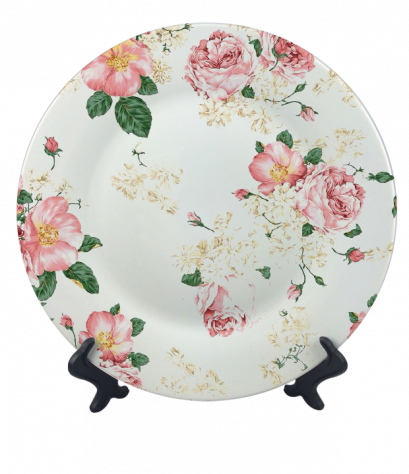 สกรีนจาน Roses Dish&amp;Plate