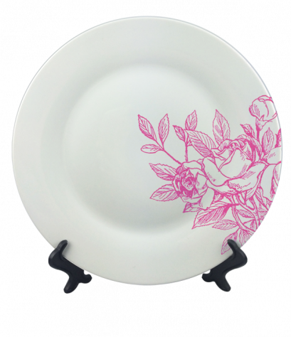 สกรีนจาน Wood &amp; Flowers Dish&amp;Plate