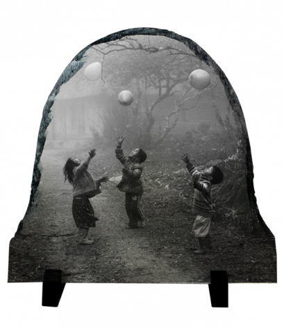 สกรีนภาพลงหิน ลาย Black &amp; white