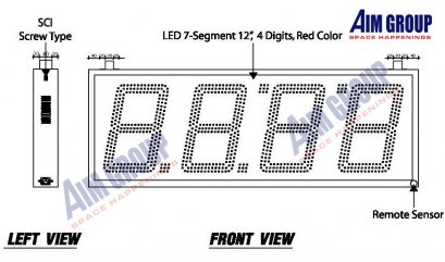LED Digital Clock 12&quot;