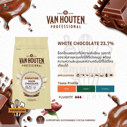 Van Houten White Chocolate Couverture 23.7% 1 kg