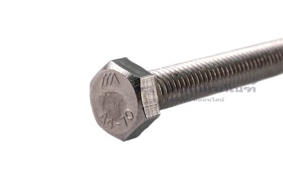 น็อตหัวเหลี่ยมสแตนเลสเกรด 316 Stainless Steel Hex Bolt M6x190 เกลียวตลอด