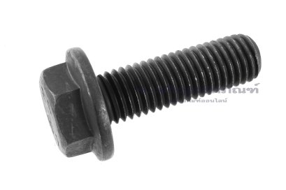 น็อตหัวเหลี่ยมดำแบบติดจาน M14x45 เกรด 10.9 เกลียวตลอด