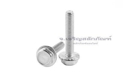 น็อตหัวเหลี่ยมแบบติดจานสแตนเลส M3x16 เกลียวตลอด