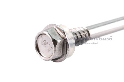 สกรูเกลียวปล่อยปลายสว่านหัวเหลี่ยมสแตนเลส สกรูยิงเมทัลชีท หัวเบอร์ 9.5 mm ขนาด M6.3x125 (ยาว 5 นิ้ว)