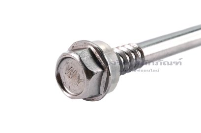 สกรูเกลียวปล่อยปลายสว่านหัวเหลี่ยมสแตนเลส สกรูยิงเมทัลชีท หัวเบอร์ 9.5 mm ขนาด M6.3x150 (ยาว 6 นิ้ว)