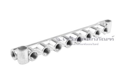 ข้อต่อรวม - หัวจ่ายจารบีน้ำมันหล่อลื่นแบบเกลียวใน 10 ทาง ขนาด M8x1.0 (4 mm) รุ่นแผงจ่ายฝั่งเดียว