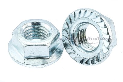 หัวน็อตติดจาน-หัวน็อตติดแหวน (Flange Hex Nut Steel) 3/4" เกลียว 10 (BSW/NC)