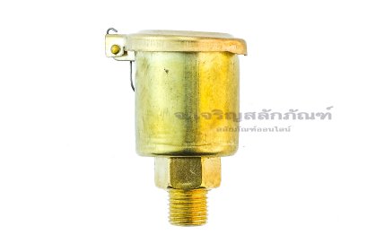 กาหยอดน้ำมัน ฝาสปริง ทองเหลือง แบบตรง  Spring Grease Oil Cup ความโตถ้วย 24.3 mm ยาว 44.3  mm ขนาดเกลียว M10x1.0