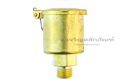 กาหยอดน้ำมัน ฝาสปริง ทองเหลือง แบบตรง Spring Grease Oil Cup ความโตถ้วย 31 mm ยาว 52.1 mm ขนาดเกลียว 1/4"