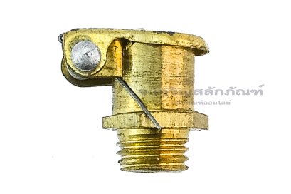 กาหยอดน้ำมัน ฝาสปริง ทองเหลือง แบบตรง  Spring Grease Oil Cup ความโตถ้วย 9 mm ยาว 15.1  mm ขนาดเกลียว M8x1.0