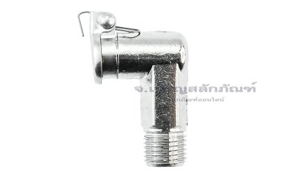 กาหยอดน้ำมัน ฝาสปริง ทองเหลืองชุบ แบบงอ 90° Spring Grease Oil Cup ความโตถ้วย 10 mm ยาว 21.7 mm ขนาดเกลียว M10x1.0