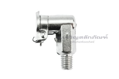กาหยอดน้ำมัน ฝาสปริง ทองเหลืองชุบ แบบงอ 90° Spring Grease Oil Cup ความโตถ้วย 8 mm ยาว 18.8 mm ขนาดเกลียว M6x1.0