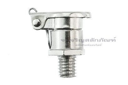 กาหยอดน้ำมัน ฝาสปริง ทองเหลืองชุบ แบบตรง Spring Grease Oil Cup ความโตถ้วย 10 mm ยาว 20.4 mm ขนาดเกลียว M6x1.0