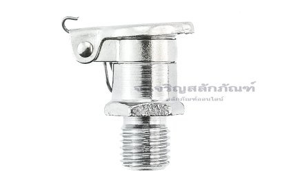 กาหยอดน้ำมัน ฝาสปริง ทองเหลืองชุบ แบบตรง Spring Grease Oil Cup ความโตถ้วย 10 mm ยาว 21.1 mm ขนาดเกลียว M8x1.0
