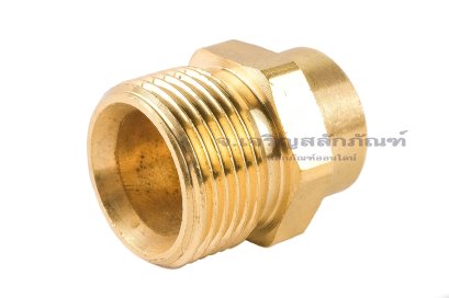 ข้อต่อตรงทองเหลือง (เกลียวนอก x เกลียวใน) M22x1.5 (รูใน 15 mm) x M14x1.5