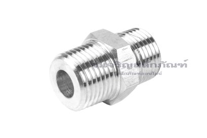 ข้อต่อตรงนิปเปิ้ลสแตนเลส 304 (เกลียวนอก x เกลียวนอก) ขนาด 1/2"-14 BSPF x 1/2"-14 NPT รุ่นหนาพิเศษ