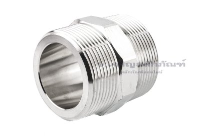 ข้อต่อตรงนิปเปิ้ลสแตนเลส 304 (เกลียวนอก x เกลียวนอก) ขนาด 2.1/2" x 2.1/2" NPT รุ่นหนาพิเศษ