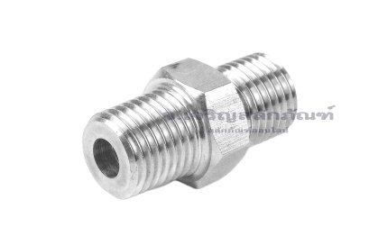 ข้อต่อตรงลด ข้อต่อเพิ่ม สแตนเลส (เกลียวนอก x เกลียวนอก) ขนาด  1/4"-18 NPT x M14x1.5 รุ่นหนาพิเศษ