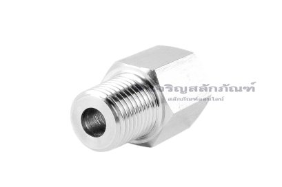 ข้อต่อตรงสแตนเลส (เกลียวนอก x เกลียวใน) 1/4&quot;-19 BSPT x 1/4&quot;-19 BSPF ข้อต่อแปลง