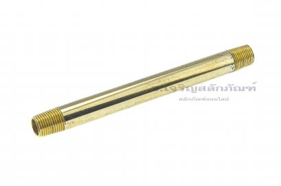 ข้อต่อตรงเกลียวนอกทองเหลือง แบบยาวพิเศษ (เกลียวนอก x เกลียวนอก) ขนาด 1/8&quot;x1/8&quot; ยาว 4 นิ้ว (101.6 mm)