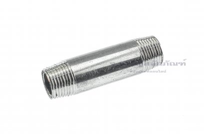 ข้อต่อตรงเกลียวนอกสแตนเลส แบบยาวพิเศษ (เกลียวนอก x เกลียวนอก) ขนาด 3/8&quot;x3/8&quot; ยาว 2 นิ้ว (50.8 mm)