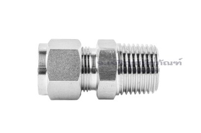 ข้อต่อตาไก่สแตนเลสเกรด 316 (เกลียวนอก x เสียบสาย) 1/2&quot;x1/2&quot; (12.7 mm)