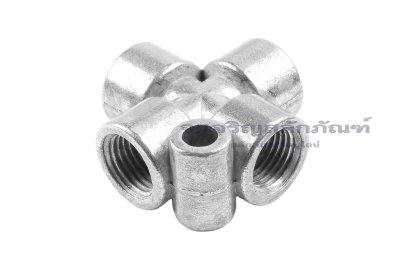 ข้อต่อรวม - หัวจ่ายจารบีน้ำมันหล่อลื่นแบบเกลียวใน 4 ทาง ขนาด M10x1.0 (6 mm)