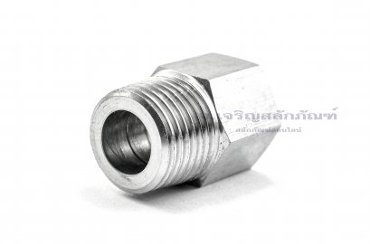 ข้อต่อตรงสแตนเลส (เกลียวนอก x เกลียวใน) 1/2&quot; x  1/4&quot; ข้อต่อลด-ข้อต่อเพิ่ม