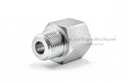 ข้อต่อตรงสแตนเลส (เกลียวนอก x เกลียวใน) 3/8&quot; x  1/2&quot; ข้อต่อลด-ข้อต่อเพิ่ม