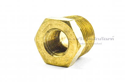 ข้อต่อลดเหลี่ยมทองเหลือง (เกลียวนอก x เกลียวใน) ขนาด 3/8&quot; x 1/8&quot;