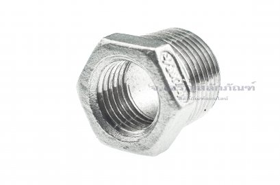 ข้อต่อลดเหลี่ยมสแตนเลส (เกลียวนอก x เกลียวใน) ขนาด 3/8&quot; x 1/4&quot;