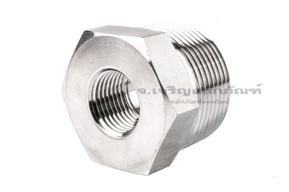 ข้อต่อลดเหลี่ยมสแตนเลส (เกลียวนอก x เกลียวใน) ขนาด 1.1/4"-11.5 NPT x 1/2"-14 NPT