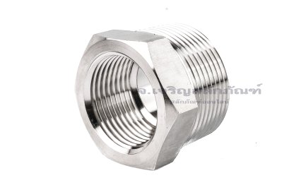 ข้อต่อลดเหลี่ยมสแตนเลส (เกลียวนอก x เกลียวใน) ขนาด 1.1/4"-11.5 NPT x 1"-11.5 NPT