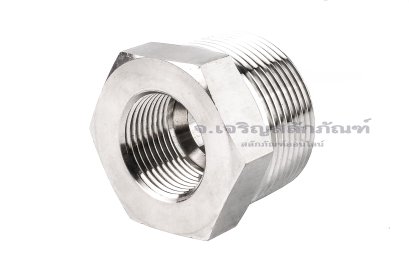 ข้อต่อลดเหลี่ยมสแตนเลส (เกลียวนอก x เกลียวใน) ขนาด 1.1/4"-11.5 NPT x 3/4"-14 NPT