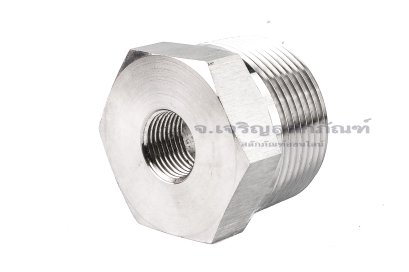 ข้อต่อลดเหลี่ยมสแตนเลส (เกลียวนอก x เกลียวใน) ขนาด 1.1/4"-11.5 NPT x 3/8"-18 NPT
