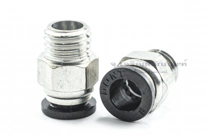 ข้อต่อลมเกลียวมิล (เกลียวนอก x เสียบสาย) ขนาด M12x1.75 x 8 mm