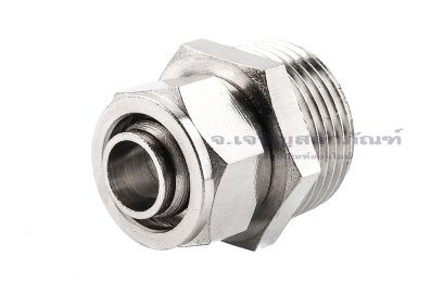 ข้อต่อลมทองเหลืองอย่างดี แบบสวมขันอัด (เกลียวนอก x เสียบสาย) ขนาด 3/4"x16 mm