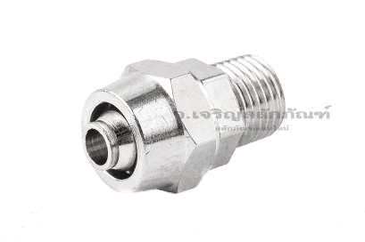 ข้อต่อลมทองเหลืองอย่างดี แบบสวมขันอัด (เกลียวนอก x เสียบสาย) ขนาด M10x1.0 x 8 mm