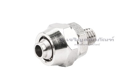 ข้อต่อลมทองเหลืองอย่างดี แบบสวมขันอัด (เกลียวนอก x เสียบสาย) ขนาด M6x1.0 x 8 mm