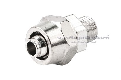 ข้อต่อลมทองเหลืองอย่างดี แบบสวมขันอัด (เกลียวนอก x เสียบสาย) ขนาด M8x1.0 x 8 mm