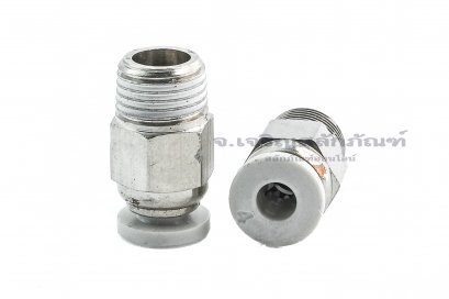 ข้อต่อลมเกลียวแป๊ป (เกลียวนอก x เสียบสาย) ขนาด 1/8&quot; x 4 mm