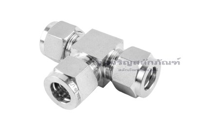 ข้อต่อสามทางตาไก่สแตนเลสเกรด 316L (เสียบสาย x เสียบสาย x เสียบสาย) 1/2&quot;x1/2&quot;x1/2&quot;