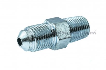 ข้อต่อตรงหัวแฟร์เหล็กชุบ (เกลียวหัวแฟร์ x เกลียวหัวแฟร์) ขนาด 1/8&quot; x 1/8&quot;