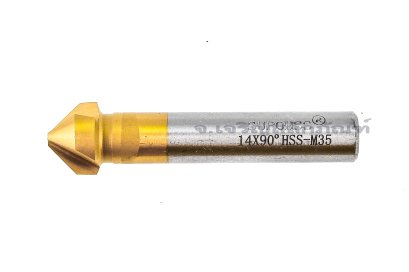 ดอกคว้านหัวเตเปอร์แบบ 3 ฟัน Countersink ขนาด 14 mm Gold แกน 10 mm