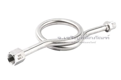 ท่อชะลอความดัน สแตนเลส 304 (Stainless Steel Buffer Tube) ทรงตรง 180° ความโตท่อ 14x2 mm 600 KG (เกลียวใน x เกลียวนอก) M20x1.5 x M20x1.5