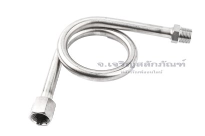 ท่อชะลอความดัน สแตนเลส 304 (Stainless Steel Buffer Tube) ทรงตัว L ความโตท่อ 14x2 mm 600 KG (เกลียวใน x เกลียวนอก) 1/2" x 1/2"