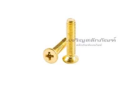น็อตทองเหลืองหัวเตเปอร์แฉก M3x14
