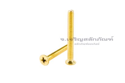 น็อตทองเหลืองหัวเตเปอร์แฉก M3x25