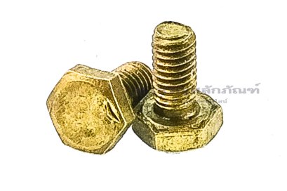 น็อตทองเหลืองหัวเหลี่ยม M3x6 เกลียวตลอด